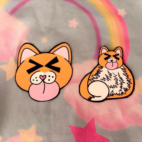 20 Pack Artist Made Rainbow Cats Laminated Waterproof Stickers High Quality Long Lasting Human Made